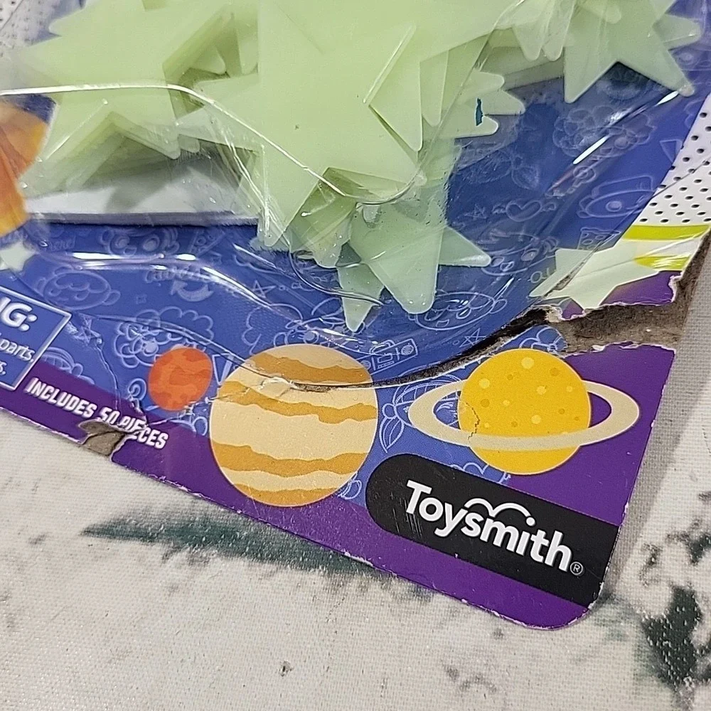 Toysmith Glow In Dark Stars Retro Bedroom Galaxy New W Box Wear‎